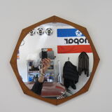Octagonal Scandinavian mirror 43 cm