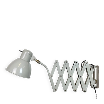 Grey German Industrial Scissor Wall Lamp from SIS, 1960s