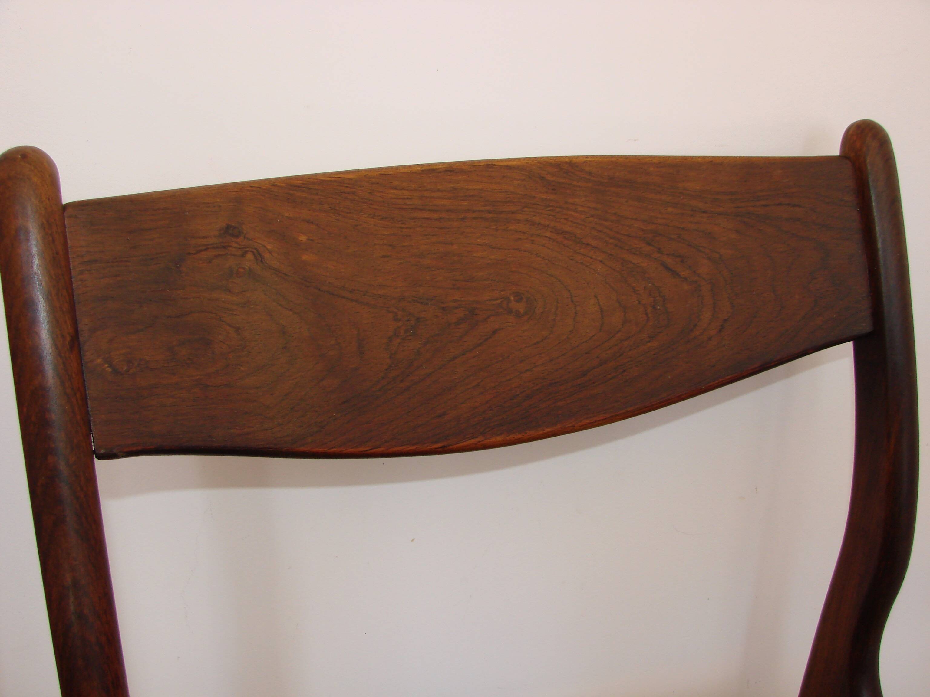 Set of 4 vintage rosewood chairs from the 1960s, Richbilt, Johannes Anderse