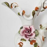 Capodimonte earthenware handled vase