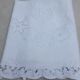thread sheet 2 people, monogrammed J.S, in Embroidery Richelieu