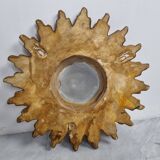 Miroir en terre cuite du milieu du siècle années 1960 42cm