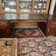 Immense oak solid wood staff desk in English style 248 x 114 cm