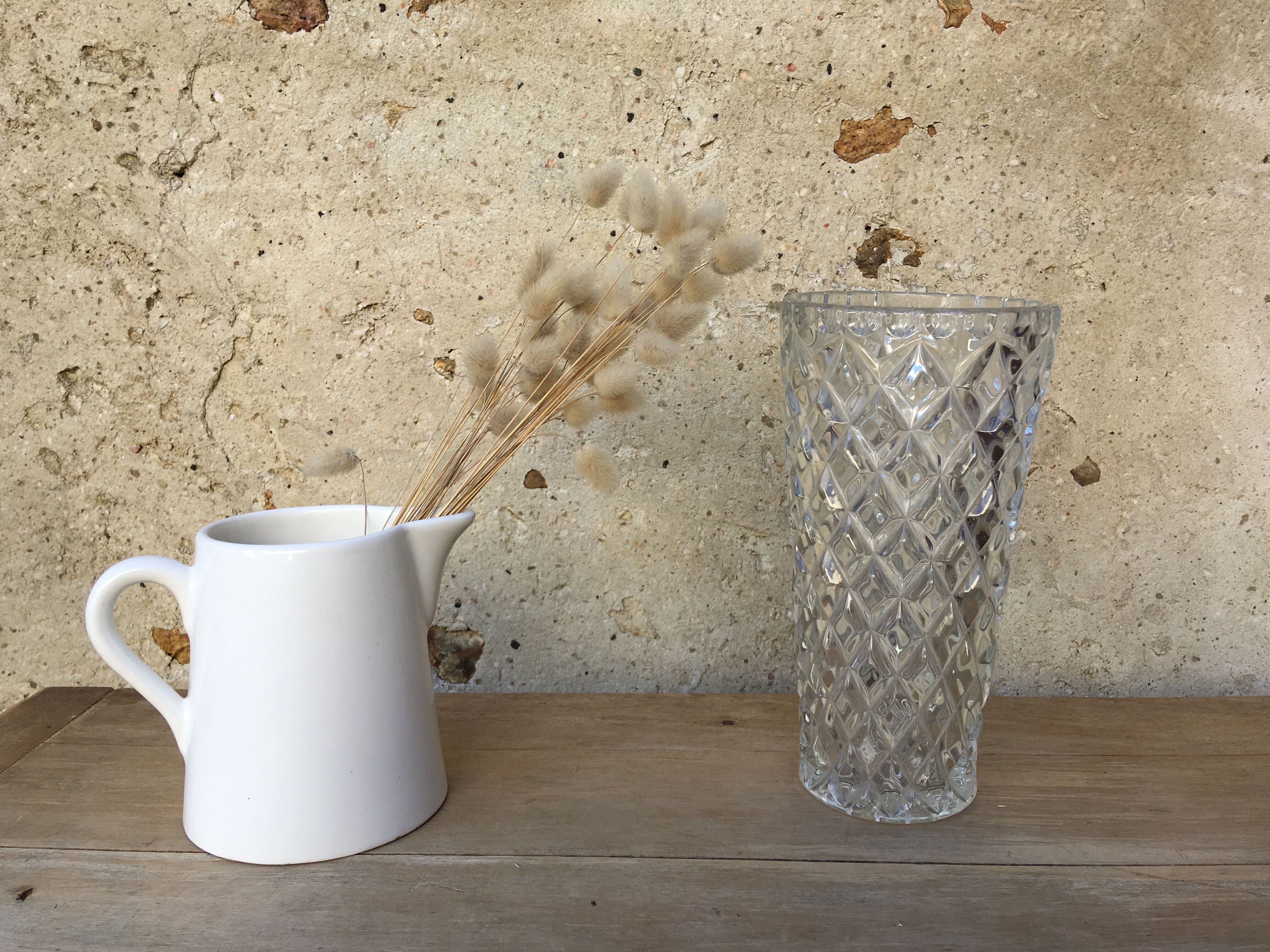 Vase vintage "diamant"