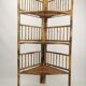 Vintage bamboo etagere corner cabinet