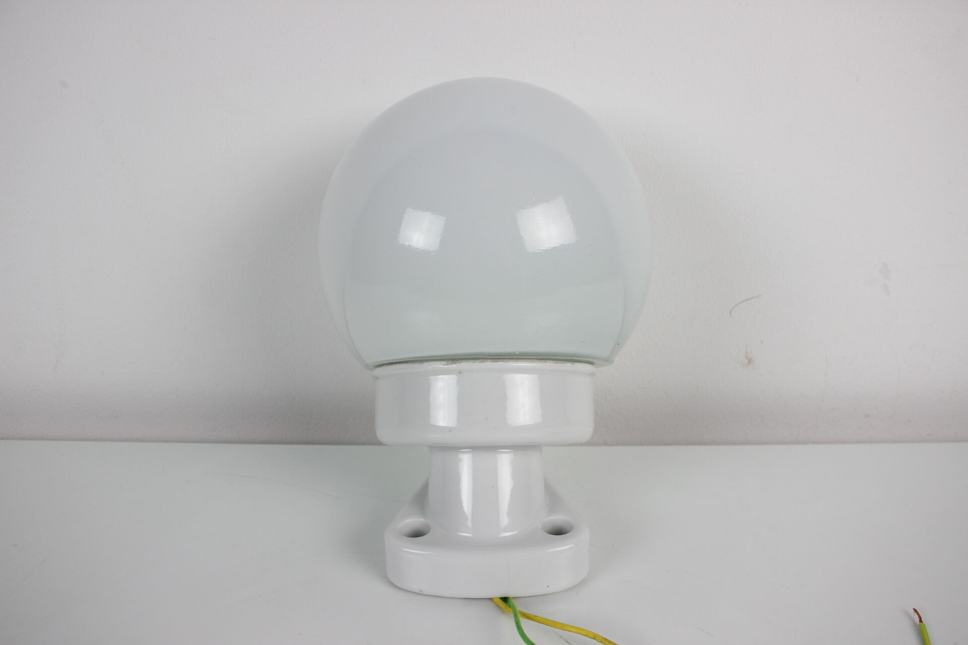 1960's Wall Lamp Porcelain and Glass, Czechoslovakia