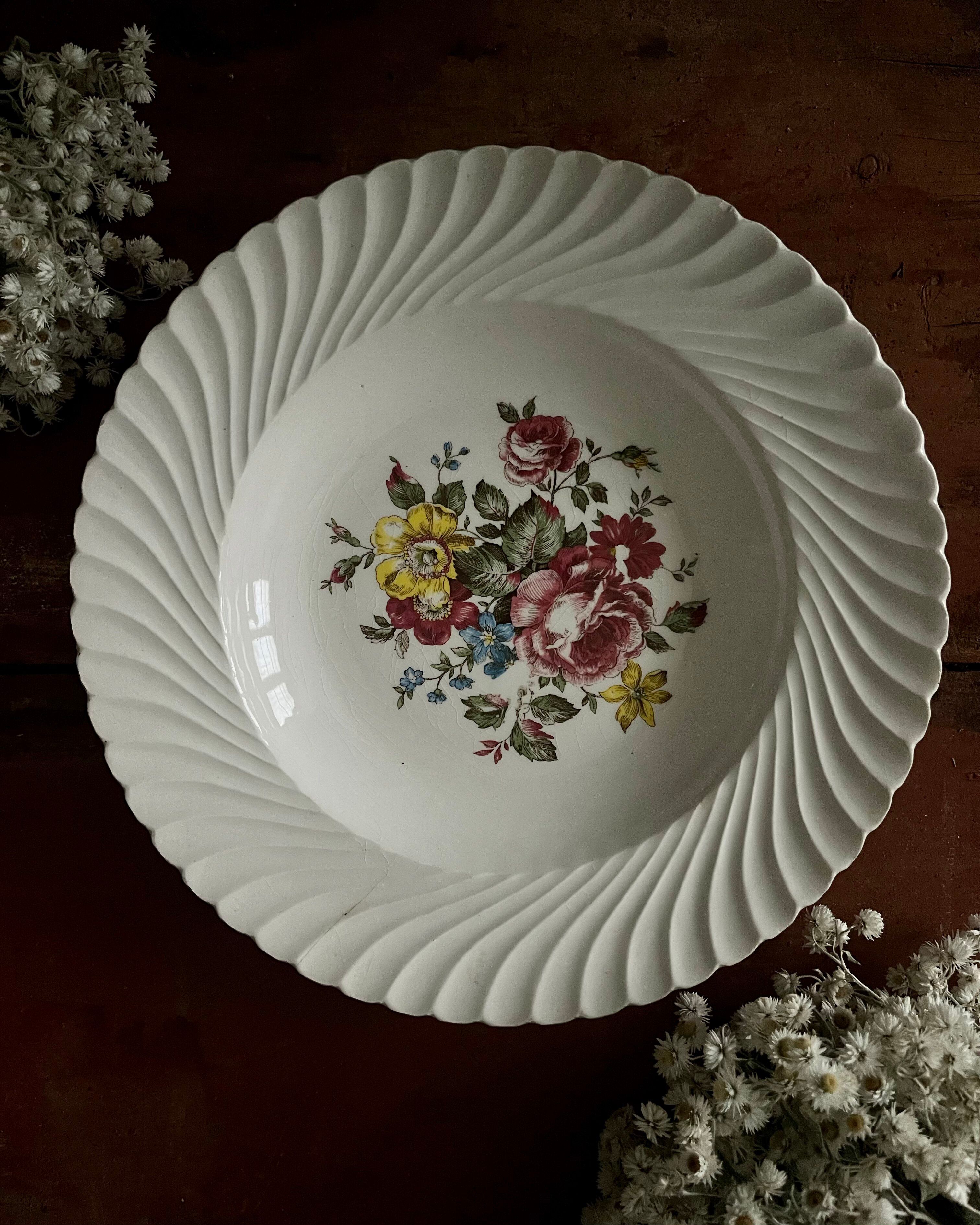 Shallow round plate Luneville Tradition