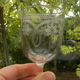 5 old glass glasses engraved glass
