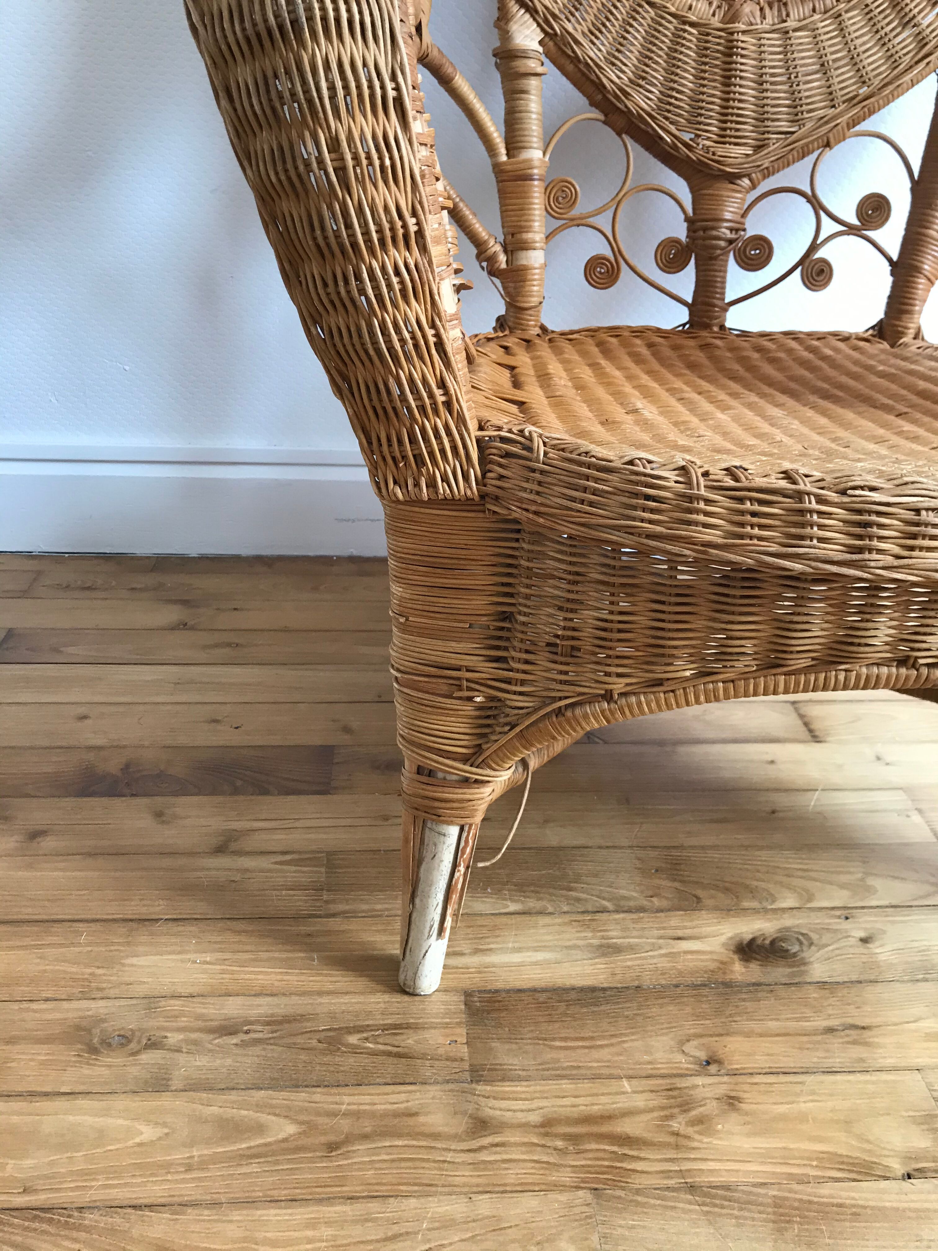 Peacock rattan chair