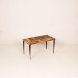 Rectangular parchment low coffee table by Aldo Tura 1950