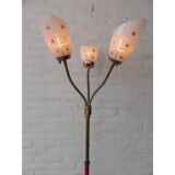Floor lamp with three shades of glass vintage