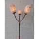 Lampadaire vintage avec trois teintes de verre