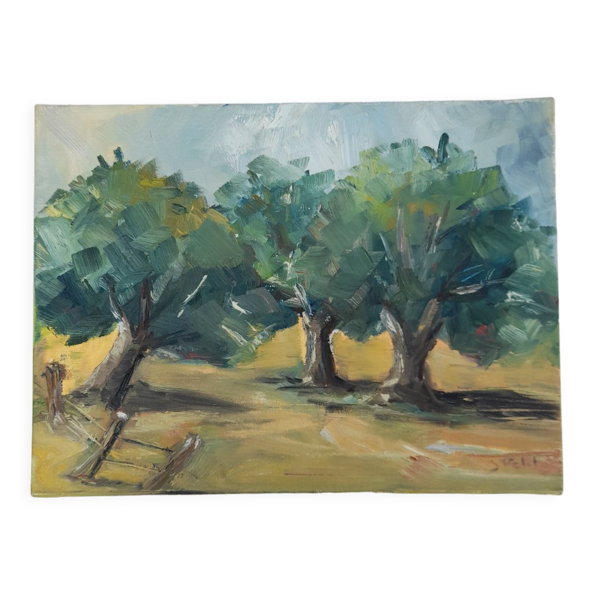 Oil on canvas landscape Jeanine Petit