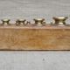 Old box 12 weight flat head brass from 1g to 500g for complete scale