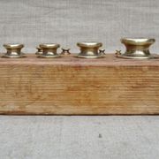 Old box 12 weight flat head brass from 1g to 500g for complete scale