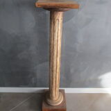 Old wooden column