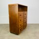 Art Deco work cabinet with drawers, in oak, chest of drawers format.