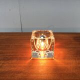 Vintage German table lamp in glass TA 14 Cube by Peill & Putzler, 1970s.