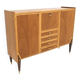 Scandinavian sideboard in teak and oak, Sweden, 1950