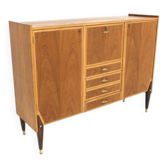 Scandinavian sideboard in teak and oak, Sweden, 1950