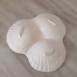 Caugant style 3 shell appetizer dish in Portuguese ceramic