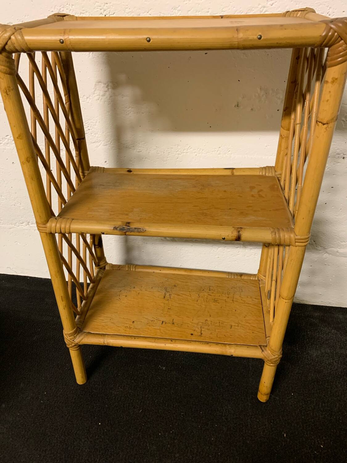 Rattan bookcase shelf