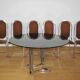 Dining room table and 6 chairs by Alessandro Alpizzi, 1970s, Set of 7