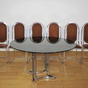 Dining room table and 6 chairs by Alessandro Alpizzi, 1970s, Set of 7