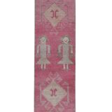 Vintage Turkish rug from Oushak, hand-woven 96x318 cm