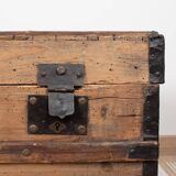 Large old trunk, wood and steel