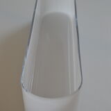 Modernist vase or centerpiece in white glass