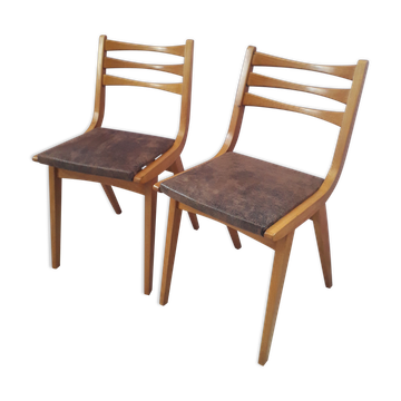Paire de chaises vintage année 1960