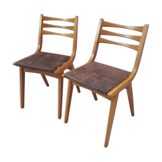 Paire de chaises vintage année 1960