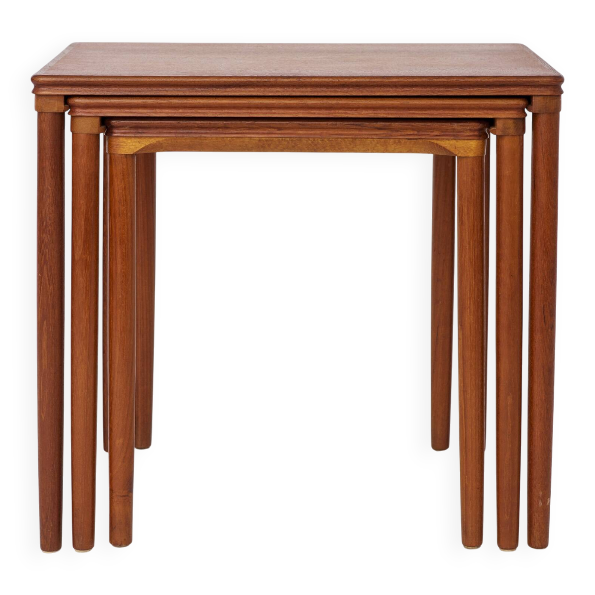 Set of 3 Teak Nesting Tables – 1970s Danish, Mid-Century Modern Design