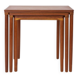 Set of 3 Teak Nesting Tables – 1970s Danish, Mid-Century Modern Design