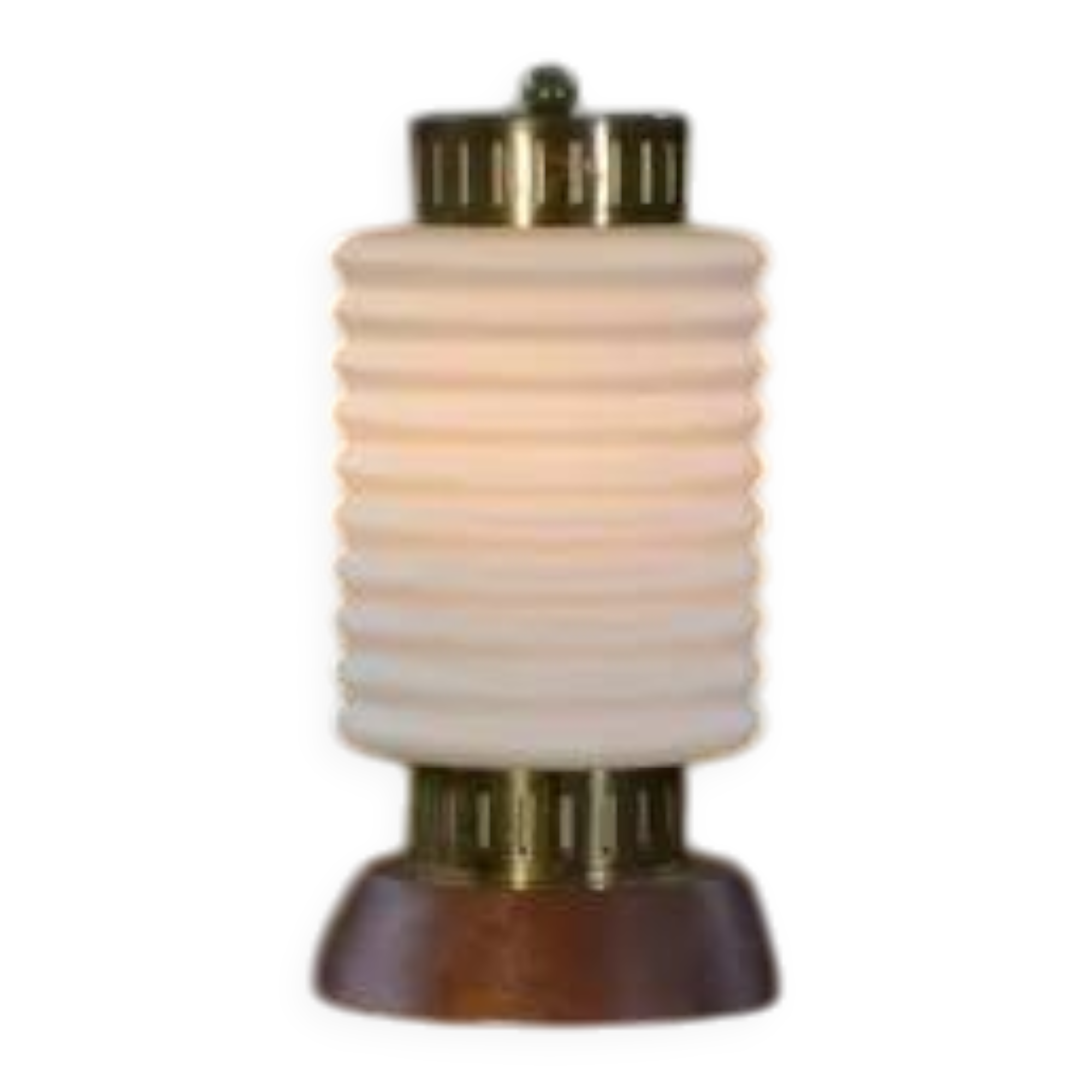 Lampe à poser scandinave avec opaline 1960’s
