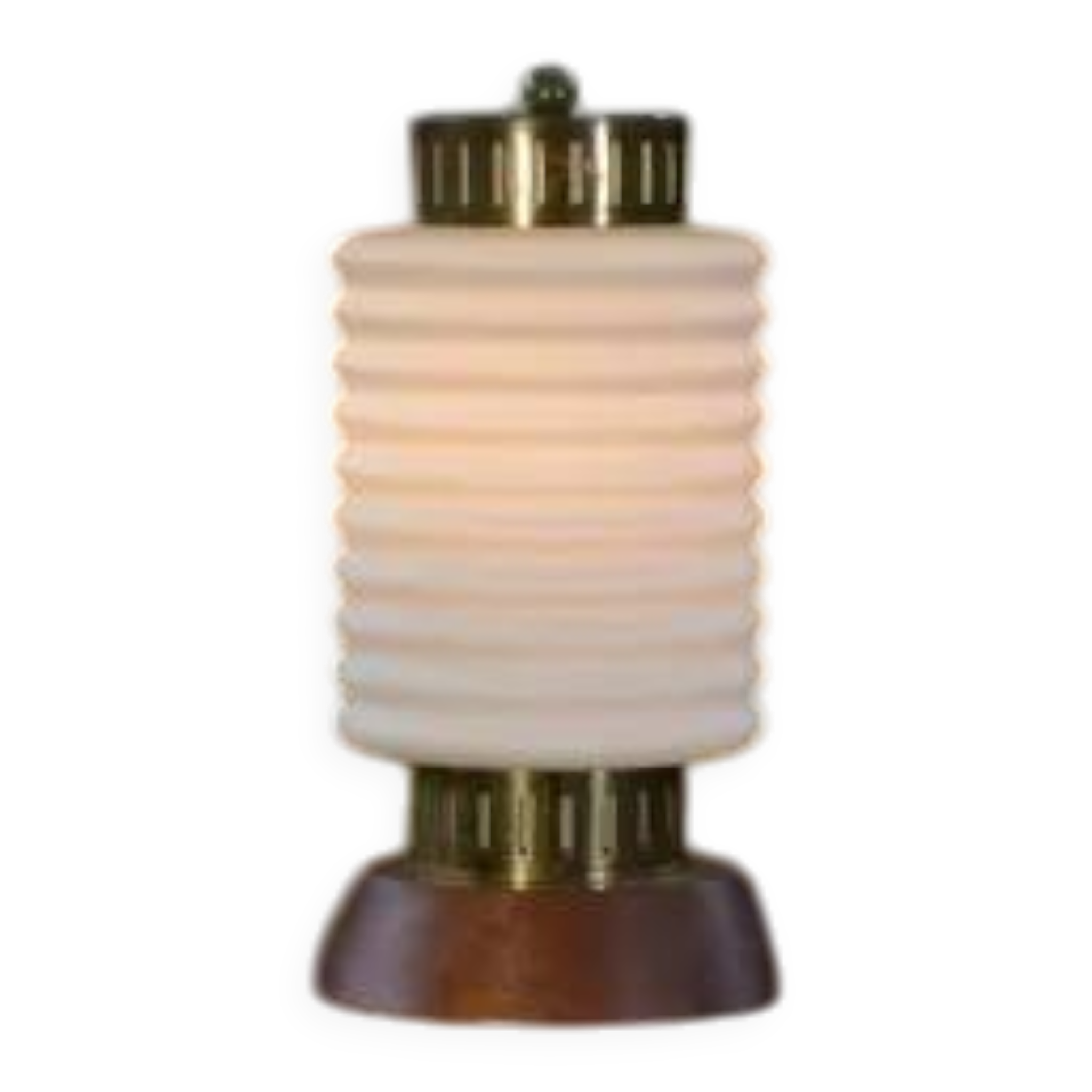 Lampe à poser scandinave avec opaline 1960’s