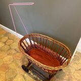Wicker doll cradle