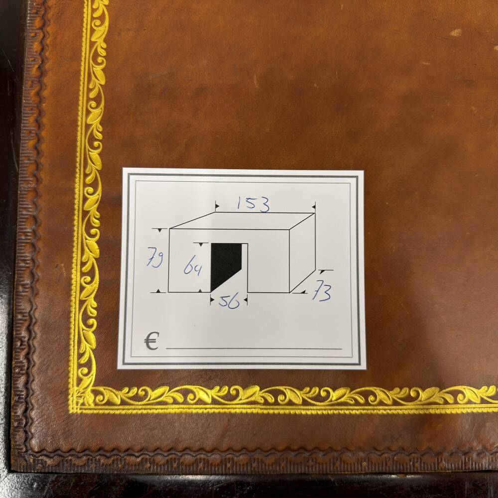 Bureau anglais classique avec incrustation en cuir