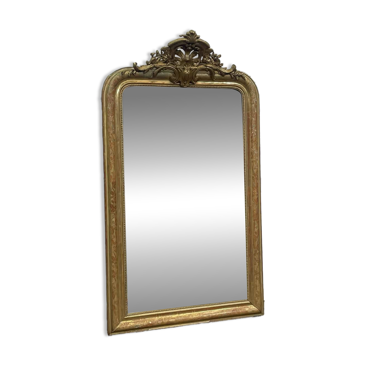 Miroir Louis XV fin XIXème en bois doré