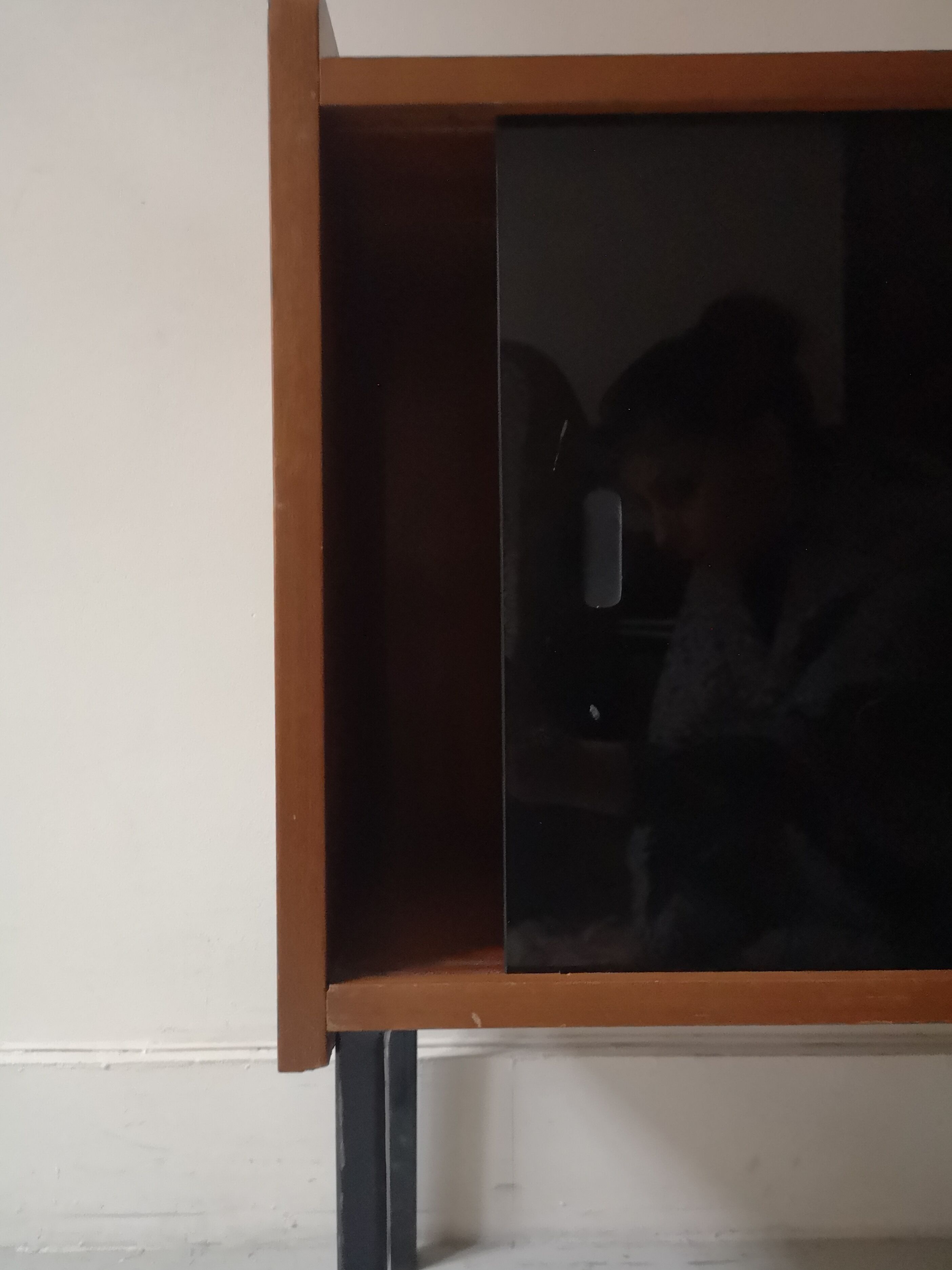 Modernist sliding glass sideboard, 1960