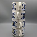 set 4 coffee cups with saucers Villeroy and Boch Clacquesin