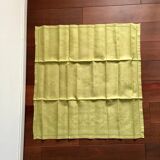 Old embroidered green square table napkin with cutwork