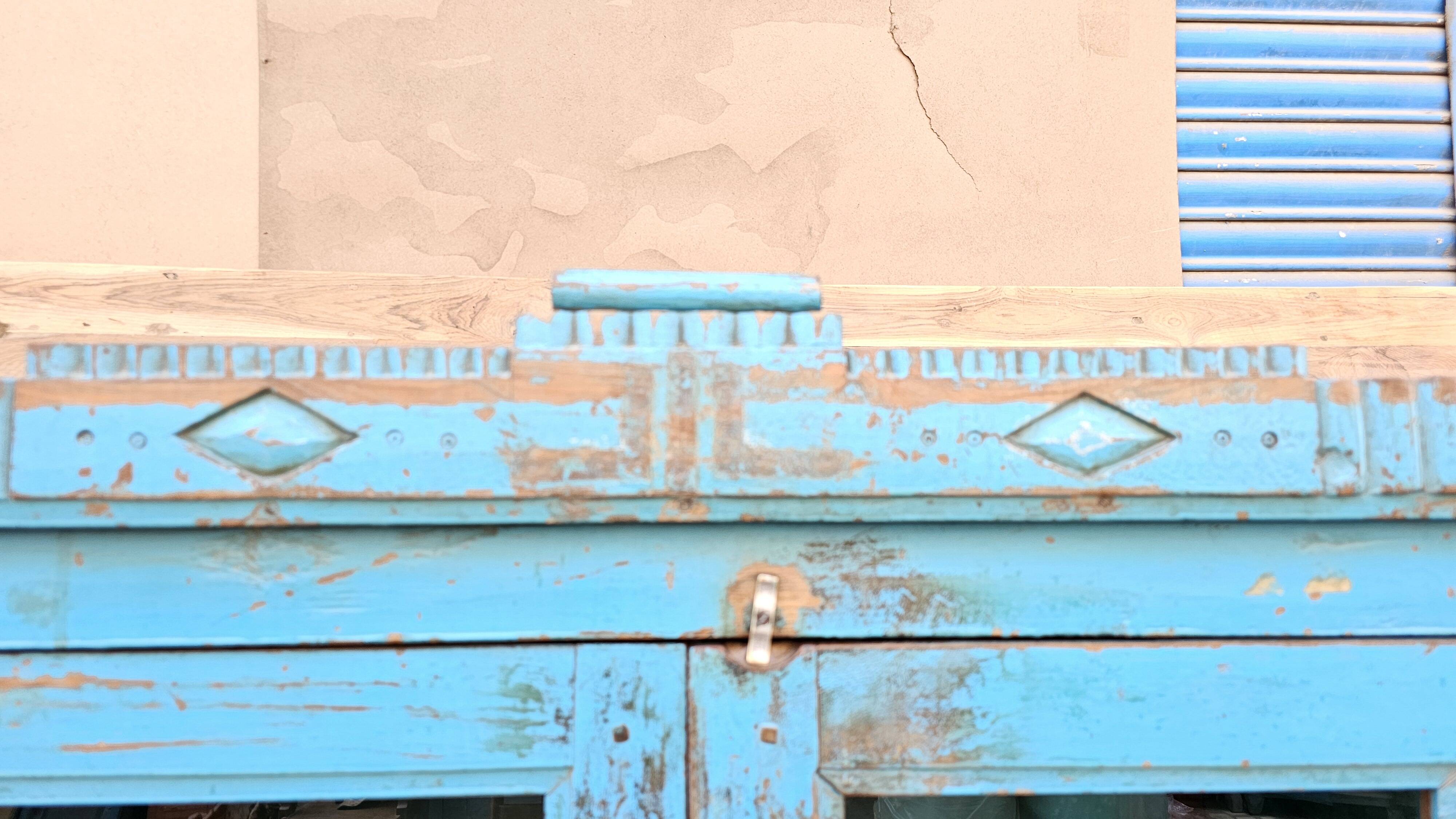 Antique Art Deco sideboard in Burmese teak