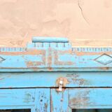 Ancien vaisselier Art déco en teck birman