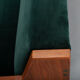 Danish midcentury modern green velvet daybed, 1960s