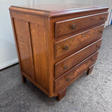 Solid oak chest of drawers