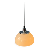 Suspension vintage Guzzini Faro blanche en verre acrylique