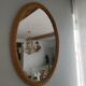 Vintage rattan braided mirror 65x44cm