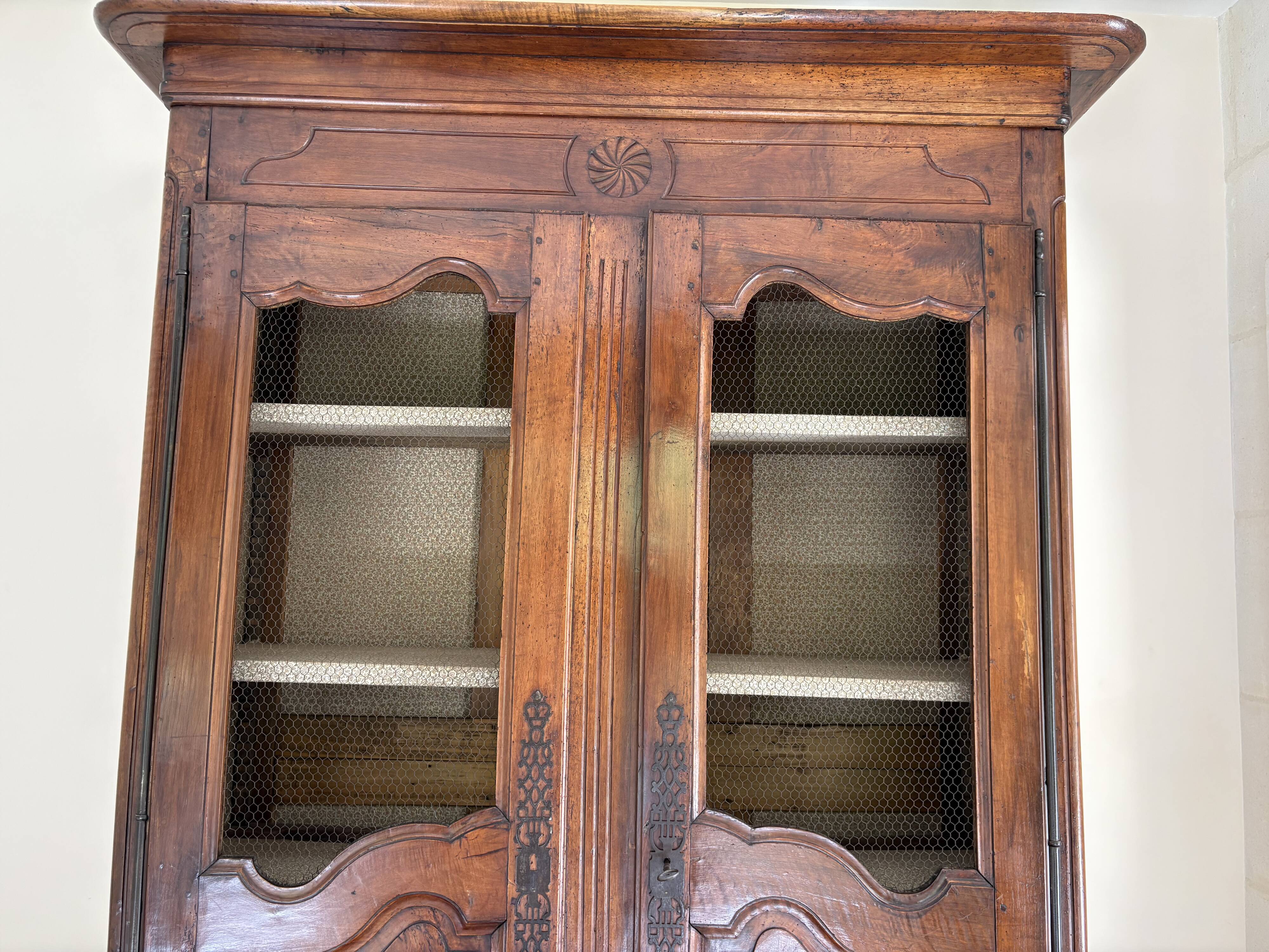 Solid walnut wardrobe/bookcase